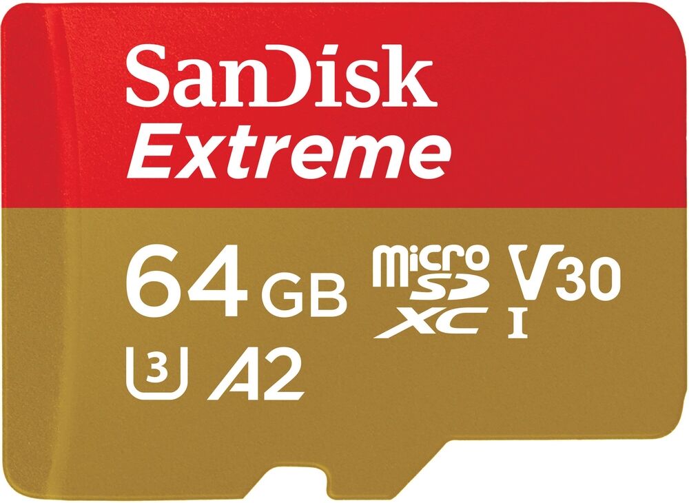 SanDisk MicroSDXC Extreme 64GB UHS-I CARD V30 A2 160MB/S SanDisk MicroSDXC Extreme 64GB UHS-I CARD V30 A2 160MB/S