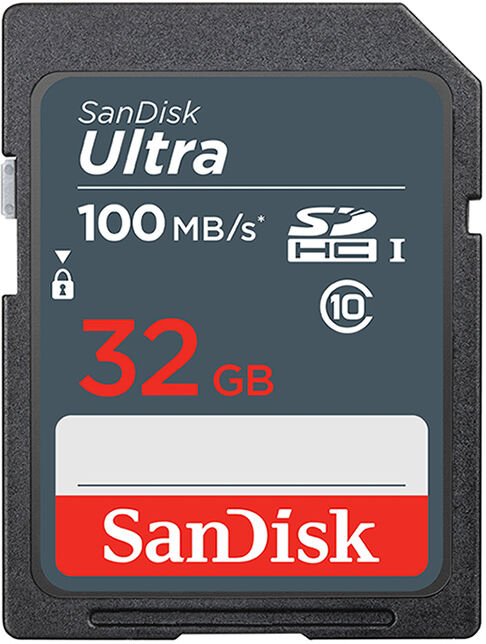 SanDisk SDHC 32GB Ultra, UHS-I, Class 10, 100MB/S SanDisk SDHC 32GB Ultra, UHS-I, Class 10, 100MB/S