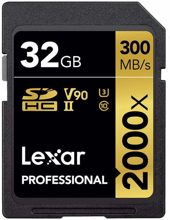 Lexar SDHC Professional 2000X 32GB UHS-II U3, 300MB/s Lexar SDHC Professional 2000X 32GB UHS-II U3, 300MB/s