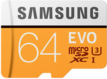 Samsung MicroSD 64GB EVO UHS-I U3, 100MB/s Class 10 Samsung MicroSD 64GB EVO UHS-I U3, 100MB/s Class 10