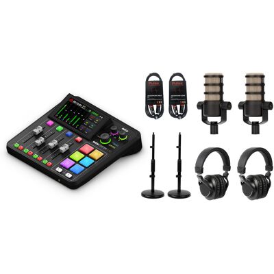 RØDE Rodecaster Duo, podcasting bundle 2 - Svart RØDE Rodecaster Duo, podcasting bundle 2 - Svart