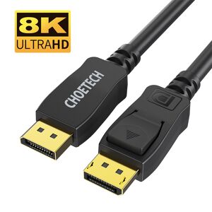 Choetech 8K ULTRAHD DisplayPort-till-DisplayPort-kabel