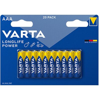 Varta LR03 AAA Alkaliska Batterier - 20-pack Varta LR03 AAA Alkaliska Batterier - 20-pack