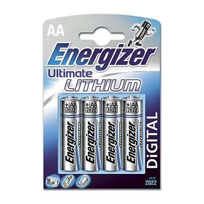 Energizer Ultimate Lithium AA-batteri, 4-pack Energizer Ultimate Lithium AA-batteri, 4-pack