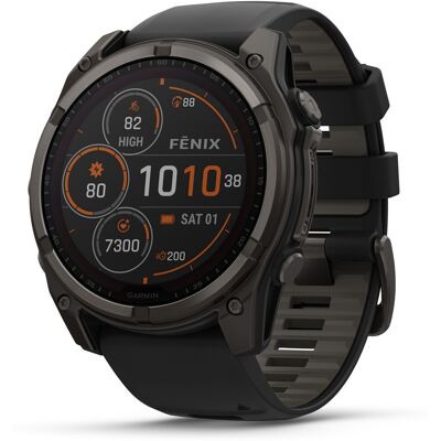 Garmin Fenix 8 - 51 mm, Solar Sapphire - Carbon Gray Ti Black Garmin Fenix 8 - 51 mm, Solar Sapphire - Carbon Gray Ti Black