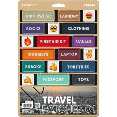 CRDBAG Travel Patches 01, organiseringsmärken CRDBAG Travel Patches 01, organiseringsmärken