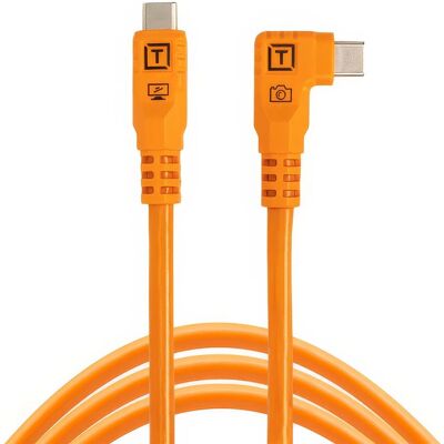 Tether Tools TetherPro Optima 10G USB-C kabel, 1,8m, rak till vinklad- Orange Tether Tools TetherPro Optima 10G USB-C kabel, 1,8m, rak till vinklad- Orange