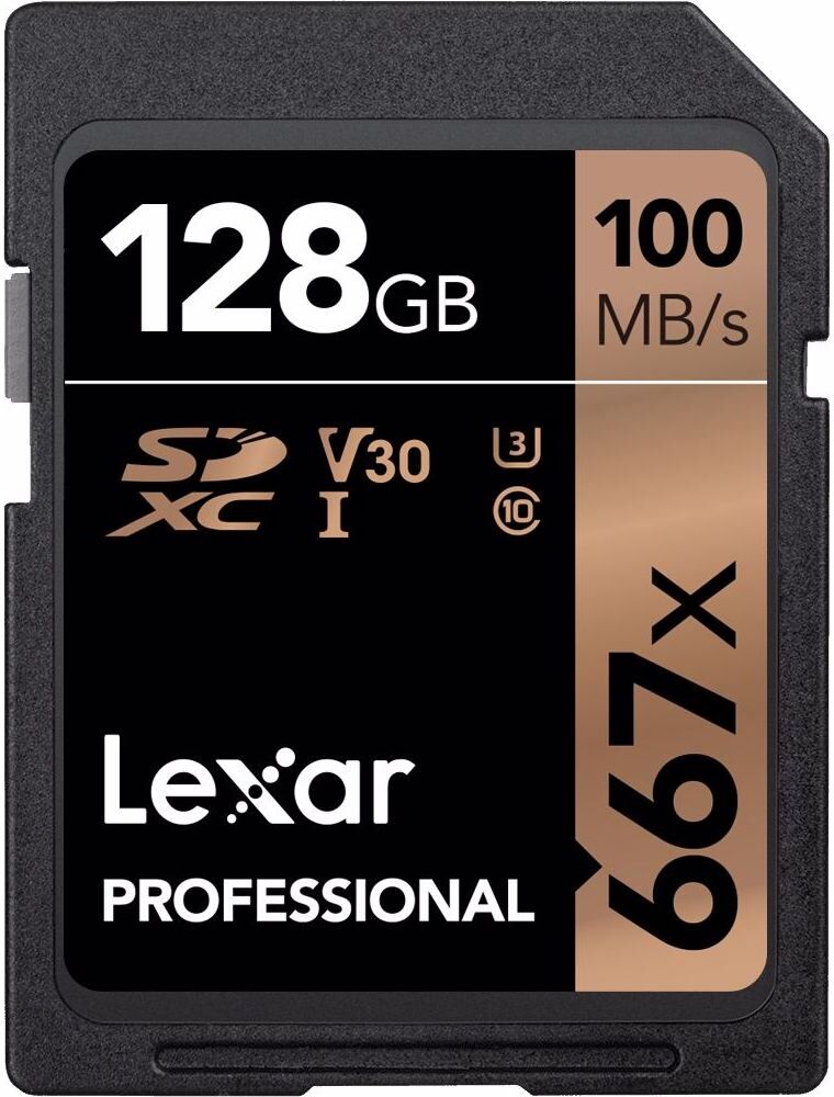 Lexar SDXC Professional 667X 128GB UHS-I U3 V30,100MB/s Lexar SDXC Professional 667X 128GB UHS-I U3 V30,100MB/s
