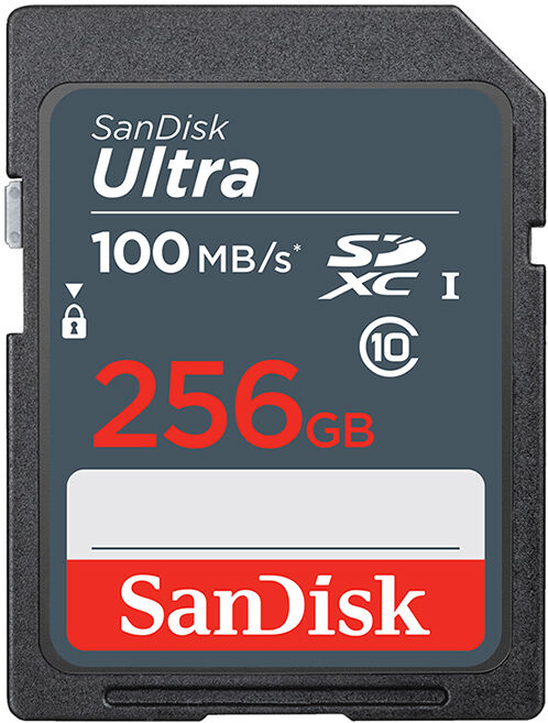SanDisk SDXC 256GB Ultra, UHS-I, Class 10, 100MB/S SanDisk SDXC 256GB Ultra, UHS-I, Class 10, 100MB/S