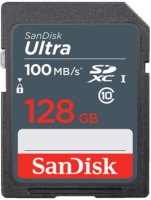 SanDisk SDXC 128GB Ultra, UHS-I, Class 10, 100MB/S SanDisk SDXC 128GB Ultra, UHS-I, Class 10, 100MB/S