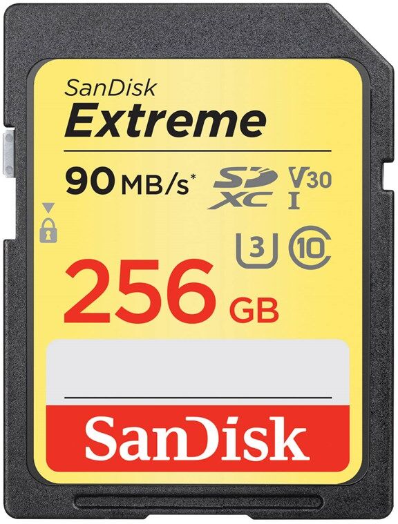 SanDisk SDXC Extreme 256GB Class 10 UHS-I U3 90MB/s SanDisk SDXC Extreme 256GB Class 10 UHS-I U3 90MB/s