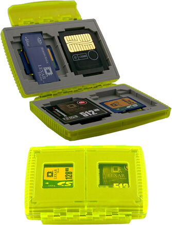 GePe Cardsafe Extreme NEON minneskortsetui GePe Cardsafe Extreme NEON minneskortsetui