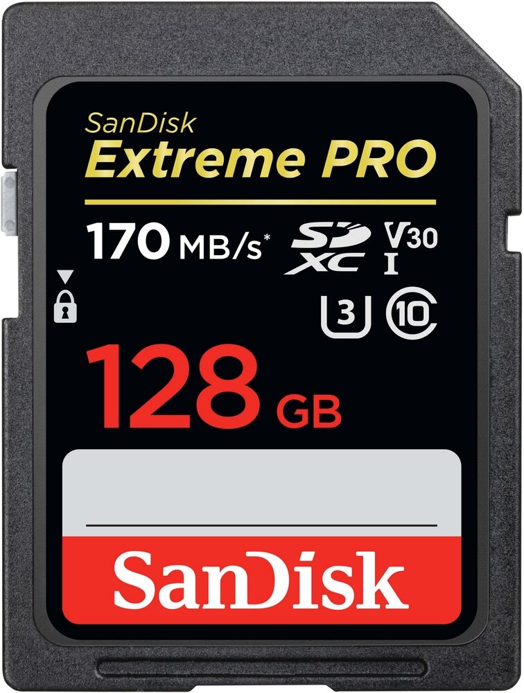 SanDisk SDXC Extreme Pro UHS-I V30 128GB Class 10 170MB/s SanDisk SDXC Extreme Pro UHS-I V30 128GB Class 10 170MB/s