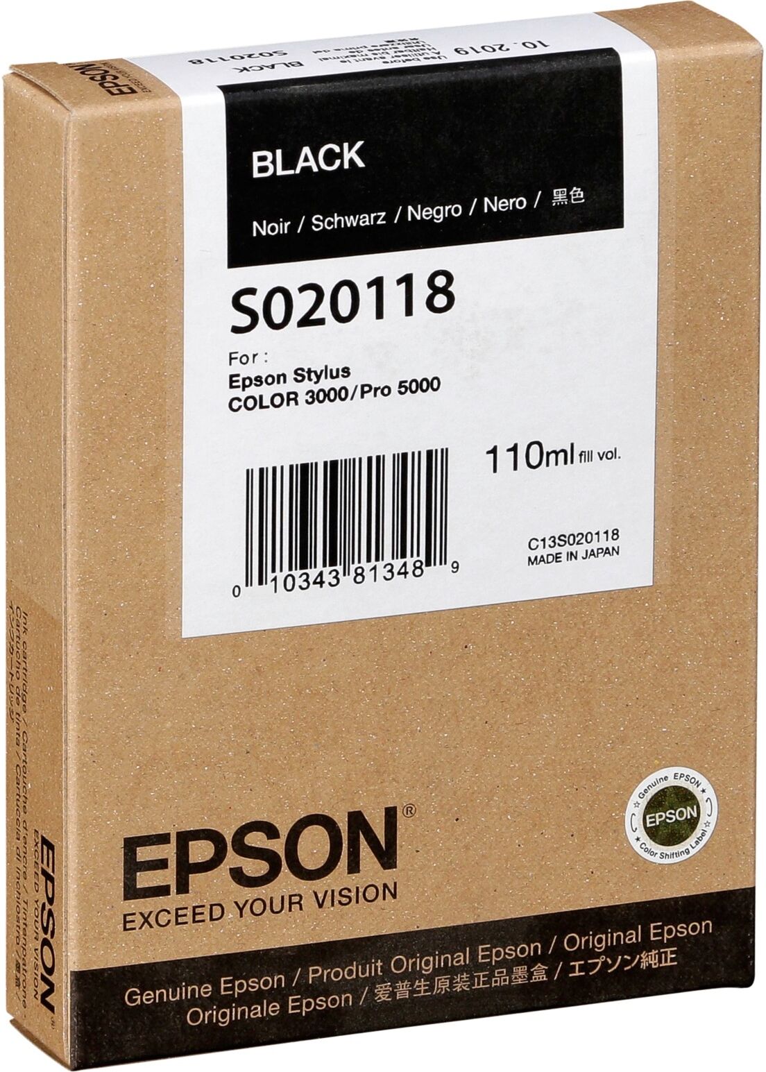 Epson Black 110 ml S 020118 Epson Black 110 ml S 020118