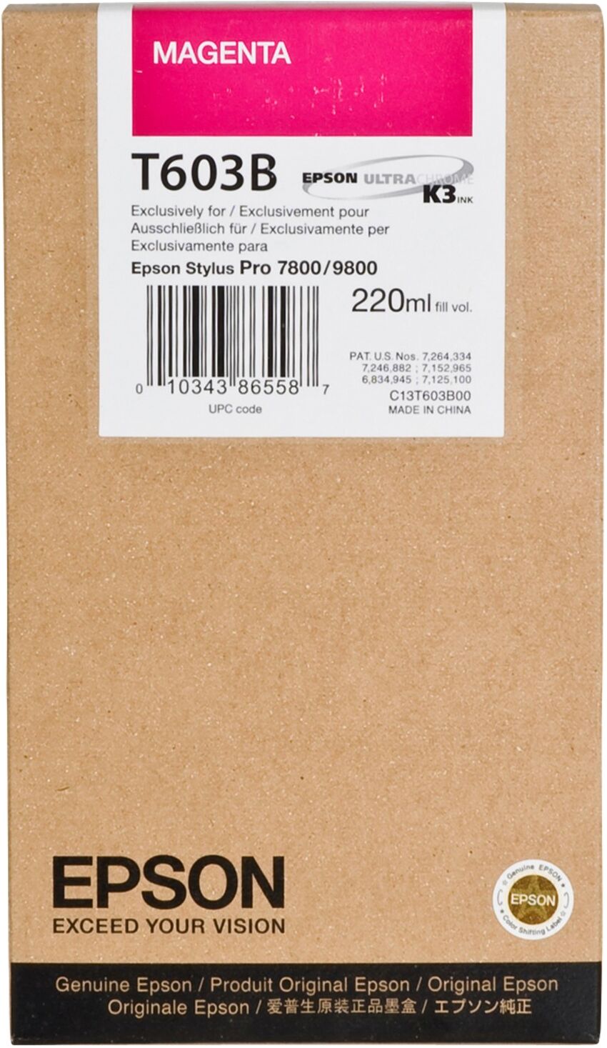 Epson Magenta T603 220 ml T603B Epson Magenta T603 220 ml T603B