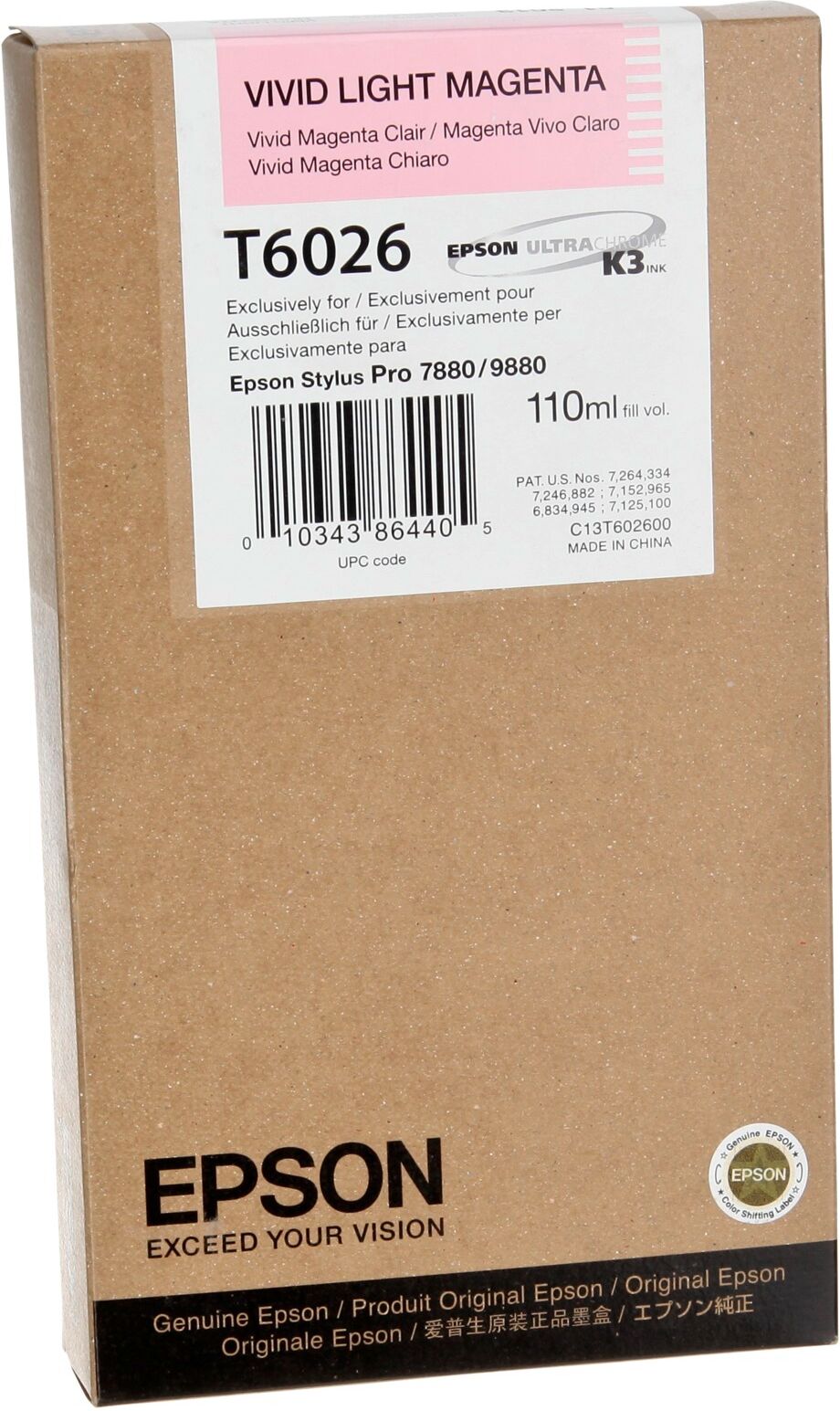 Epson Livid light magenta T602 110 ml T6026 Epson Livid light magenta T602 110 ml T6026