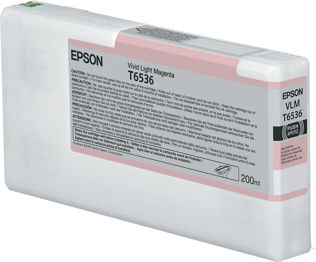 Epson T6536 Bläck 4900 Vivid Light Magenta 200 ml Epson T6536 Bläck 4900 Vivid Light Magenta 200 ml