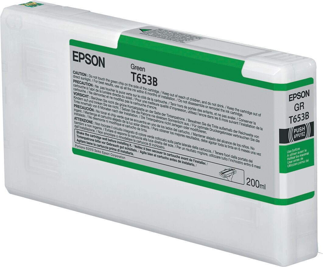 Epson T653B Bläck 4900 Green 200 ml Epson T653B Bläck 4900 Green 200 ml