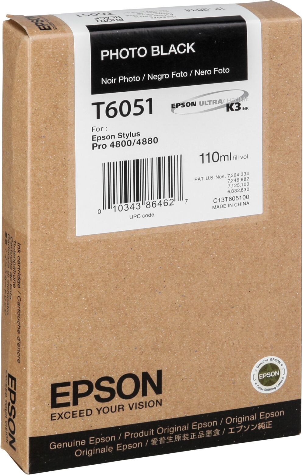 Epson Photo black T605 110 ml T6051 Epson Photo black T605 110 ml T6051