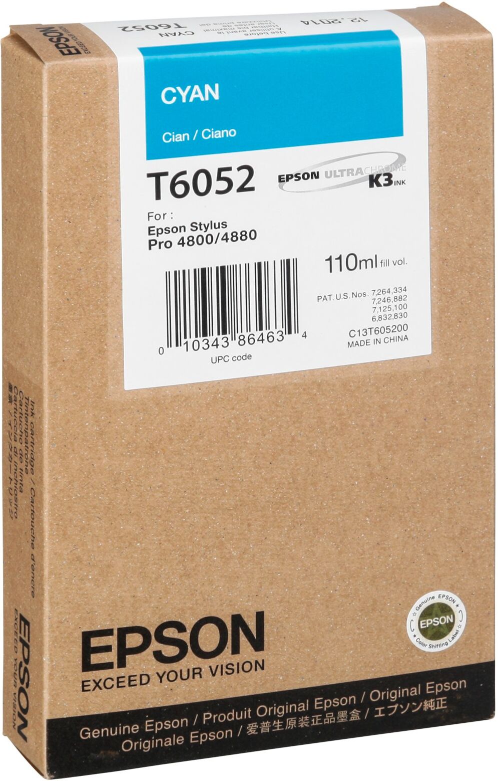 Epson Cyan T6052 110 ml Epson Cyan T6052 110 ml