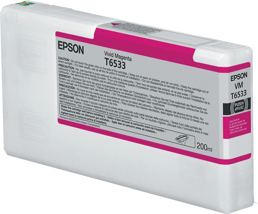 Epson T6533 Bläck 4900 Vivid Magenta 200 ml Epson T6533 Bläck 4900 Vivid Magenta 200 ml