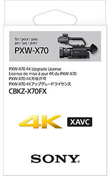 Sony CBKZ-X70FX, uppgraderingslicens till PXW-X70 för 4K-inspelning Sony CBKZ-X70FX, uppgraderingslicens till PXW-X70 för 4K-inspelning