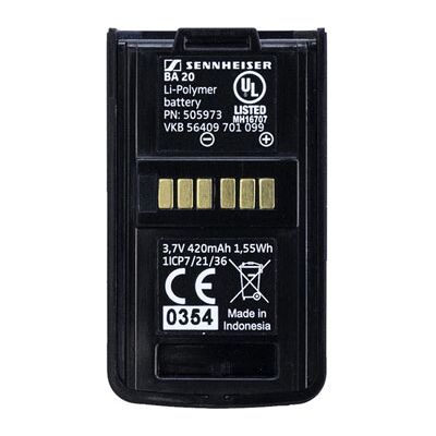 Sennheiser BA 20 Uppladdningsbar Batteripack - Tillbehör för EKP-AVX Sennheiser BA 20 Uppladdningsbar Batteripack - Tillbehör för EKP-AVX