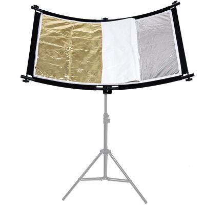 Caruba Böjd reflexskärm för ansikten, Pro Kit - 110cm x 60cm (inkl förlängningssats) Caruba Böjd reflexskärm för ansikten, Pro Kit - 110cm x 60cm (inkl förlängningssats)