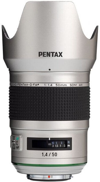 Pentax HD D FA* 50/1,4 SDM AW, Silver Edition Pentax HD D FA* 50/1,4 SDM AW, Silver Edition