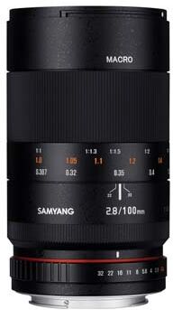 Samyang MF 100/2,8 ED UMC Macro för Sony A-fattning Samyang MF 100/2,8 ED UMC Macro för Sony A-fattning