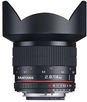 Samyang MF 14/2,8 ED AS IF UMC AE, för Canon EF-fattning (AE-version)
