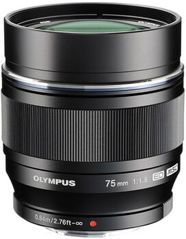 Olympus M.Zuiko Digital 75/1,8 ED, svart (för Micro 4/3) Olympus M.Zuiko Digital 75/1,8 ED, svart (för Micro 4/3)