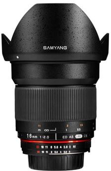 Samyang 16/2,0 ED AS UMC CS för Canon EOS M (M-fattning) Samyang 16/2,0 ED AS UMC CS för Canon EOS M (M-fattning)
