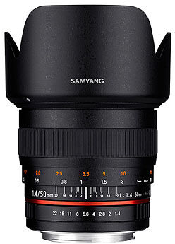 Samyang 50/1,4 AS UMC för Sony E-fattning (fullformat) Samyang 50/1,4 AS UMC för Sony E-fattning (fullformat)
