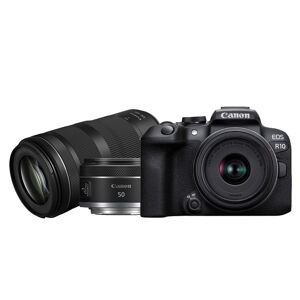 Canon EOS R10 kamerahus + RF-S 18-45/4,5-6,3 IS STM + RF 50mm f/1,8 STM + RF 100-400mm f/5,6-8 IS USM