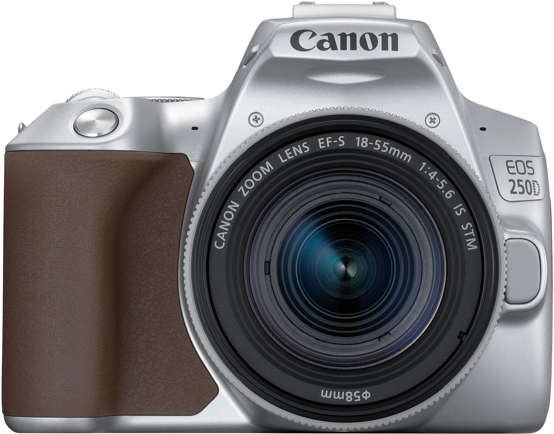 Canon EOS 250D hus, silver + EF-S 18-55/4-5,6 IS STM Canon EOS 250D hus, silver + EF-S 18-55/4-5,6 IS STM