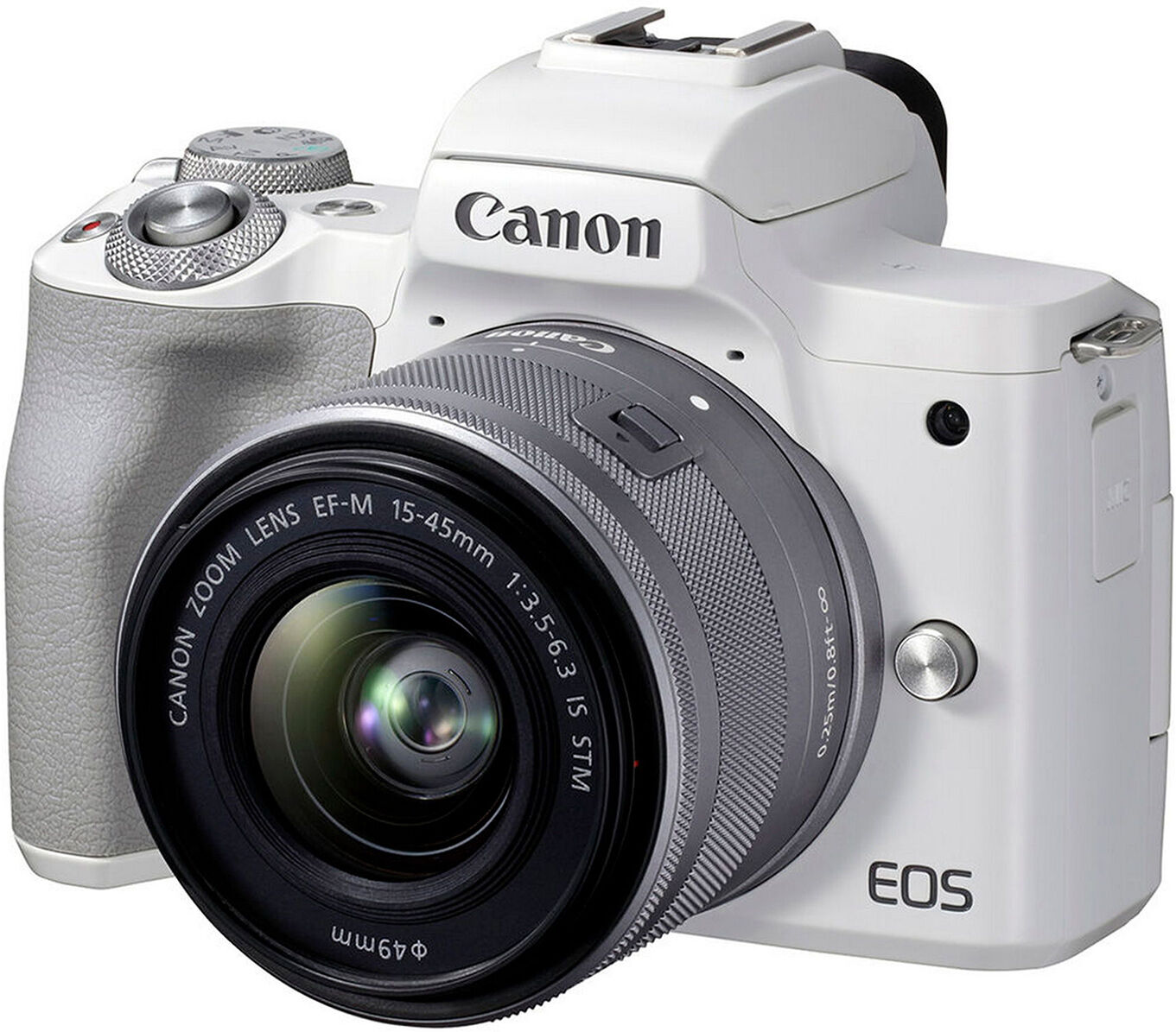 Canon EOS M50 Mark II vit kamerahus + EF-M 15-45/3,5-6,3 IS STM Canon EOS M50 Mark II vit kamerahus + EF-M 15-45/3,5-6,3 IS STM