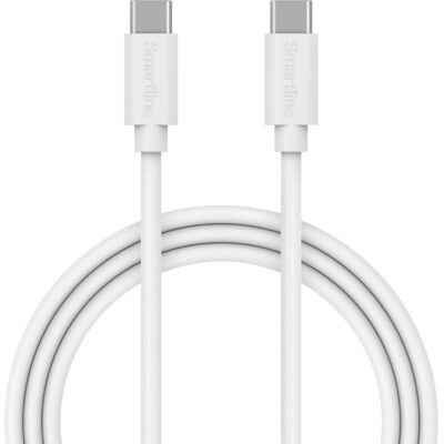 Smartline USB-C till USB-C Kabel 3A/15W 2m - Vit Smartline USB-C till USB-C Kabel 3A/15W 2m - Vit
