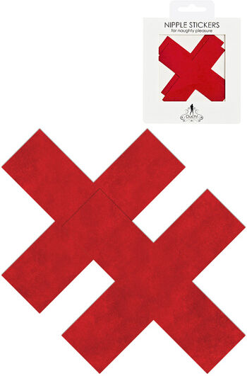 Shots Toys Nipple Stickers Cross - Röd Shots Toys Nipple Stickers Cross - Röd