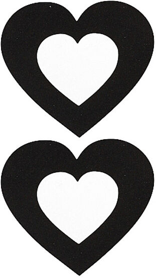Shots Toys Nipple Stickers Heart - Svart Shots Toys Nipple Stickers Heart - Svart