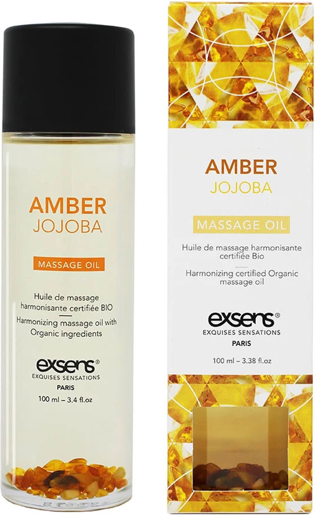 Exsens - Organic Massage Oil w. Stones Jojoba Exsens - Organic Massage Oil w. Stones Jojoba