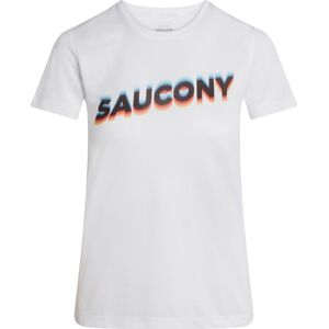 Saucony Women's Stopwatch Graphic Short Sleeve White Graphic S, White Graphic