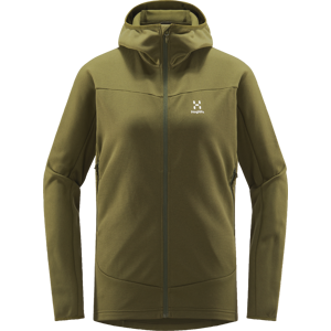 Haglöfs Frost Mid Hood Dam Olivgrön - Fleece med huva Haglöfs Frost Mid Hood Dam Olivgrön - Fleece med huva