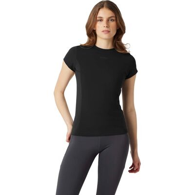 Björn Borg Women's Borg Sleek Slim T-Shirt Black Beauty L Björn Borg Women's Borg Sleek Slim T-Shirt Black Beauty L