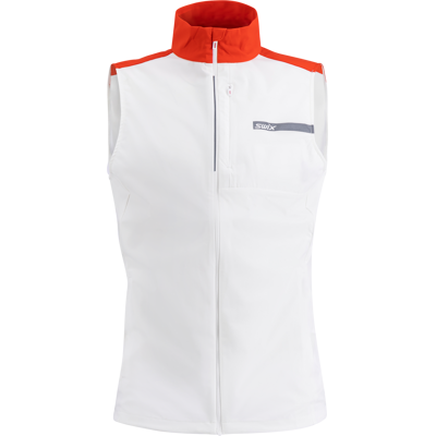 Swix Men's Roadline Wind Vest Bright White/Fiery Red S Swix Men's Roadline Wind Vest Bright White/Fiery Red S