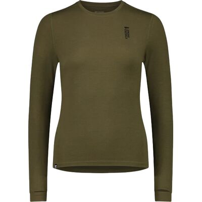 Mons Royale Women's Cascade Merino Base Layer Long Sleeve Dark Olive M Mons Royale Women's Cascade Merino Base Layer Long Sleeve Dark Olive M