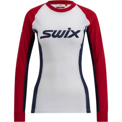 Swix Women's RaceX Classic Long Sleeve Red/Bright White S Swix Women's RaceX Classic Long Sleeve Red/Bright White S