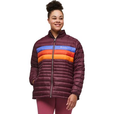 Cotopaxi Women's Fuego Down Jacket Wine Stripes M Cotopaxi Women's Fuego Down Jacket Wine Stripes M