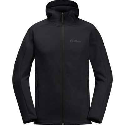 Jack Wolfskin Men's Alpgrat Hooded Full Zip Black S Jack Wolfskin Men's Alpgrat Hooded Full Zip Black S
