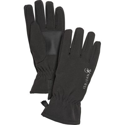 Isbjörn Kids' Trail Softshell Finger Glove Black 5-6yr Isbjörn Kids' Trail Softshell Finger Glove Black 5-6yr